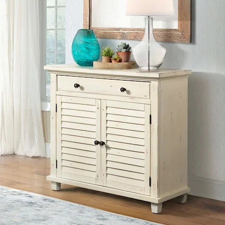 Transitional Accent Chest with 1 Drawer and 2 Shelves